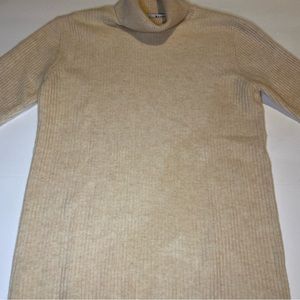 Liny Xin Merino Wool Sweater Women’s M Soft Knitted Turtleneck Short Sleeve